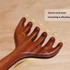 Wooden Meridian Massage Comb Anti-static 6-Claw Head Massager BGua Sha Tool Head Massage Brush
