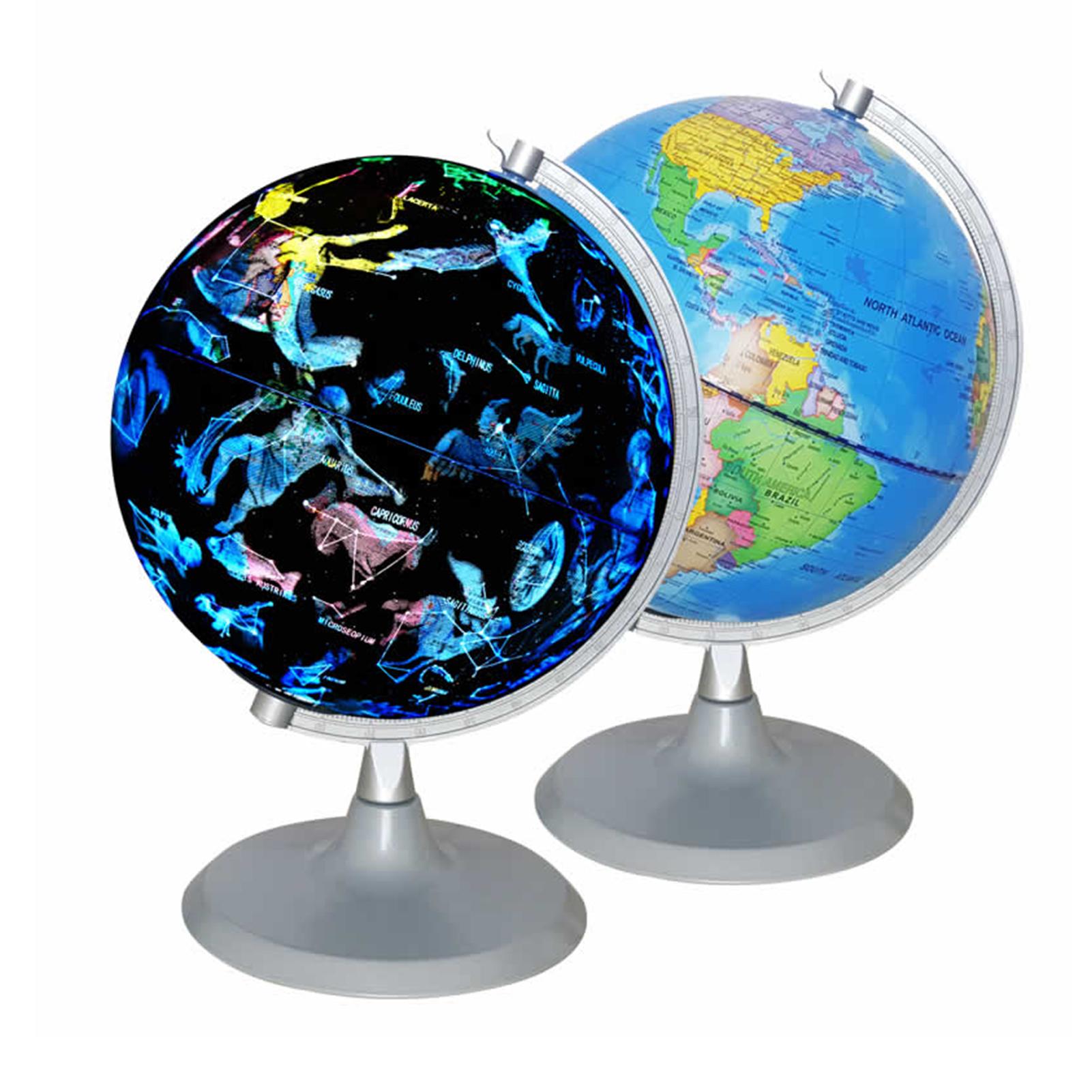 8 Inch Illuminated World Globe 2-in-1