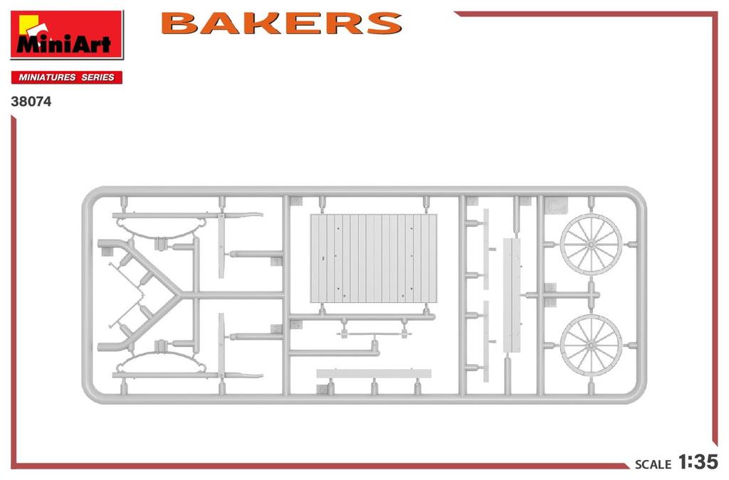 Miniart Scale Bakery Set with 2 Plastic MA38074 1/35 Figures, Model,