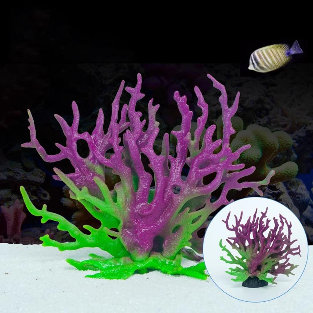 Simulated Coral Colorful Fish Tank Landscape Decoration Water Grass Aquarium Iron Tree Branch Underwater Scene