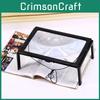 Portable Foldable A4 Rectangular 3x Reading Magnifying Glass With Light Led