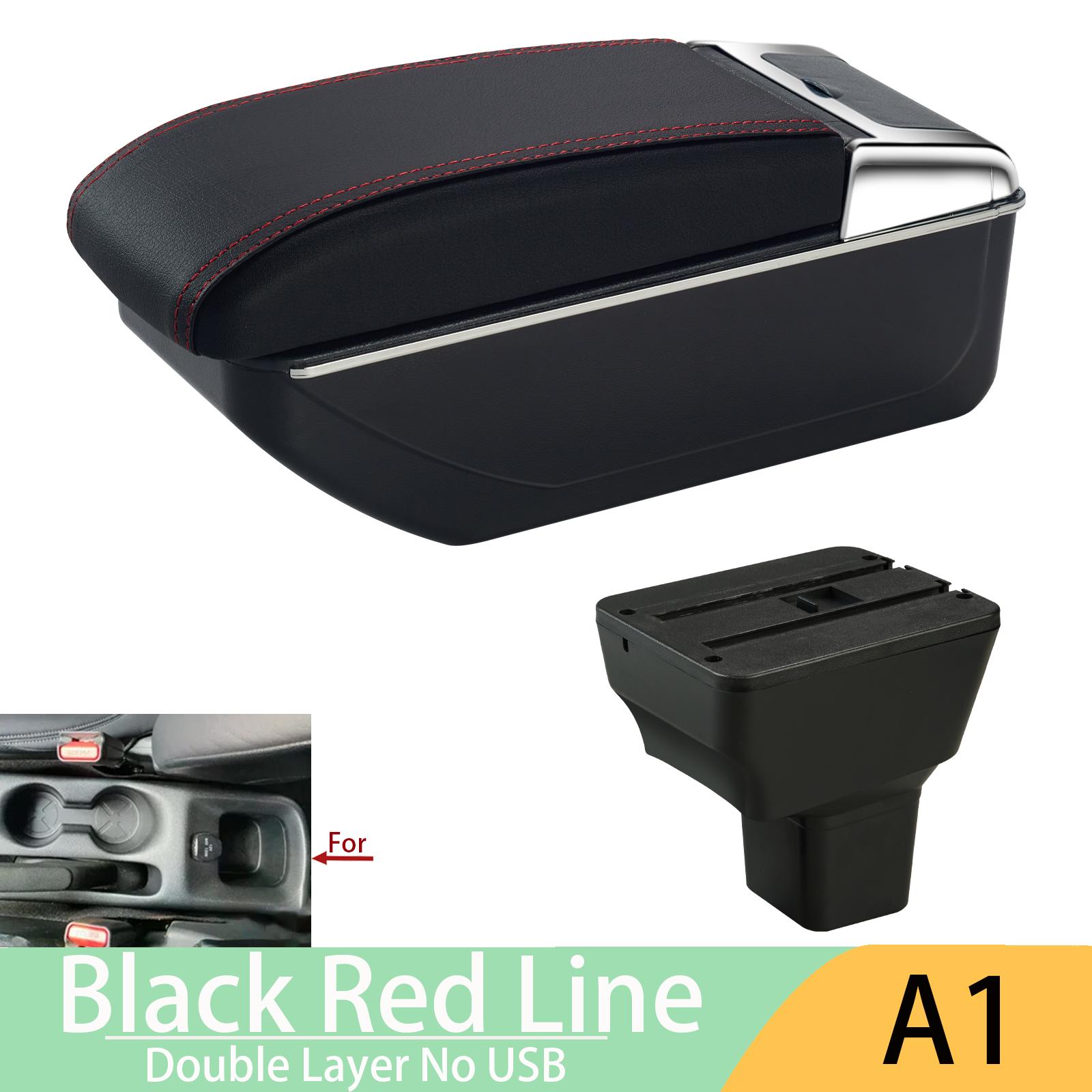 For Nissan Kicks Armrest For Nissan Kicks Car Armrest box 2016-2024 Interior Parts special Retrofit parts Center Storage box USB A1 Red Line No USB