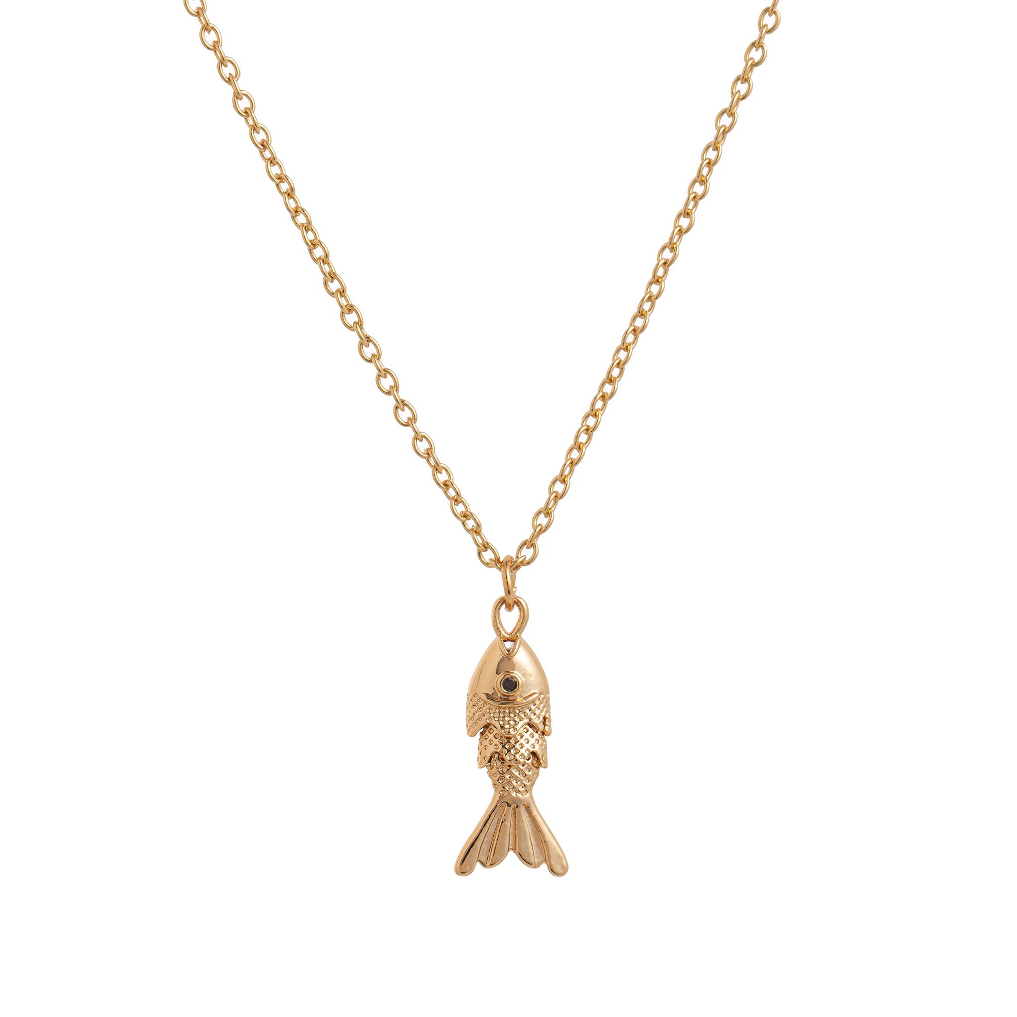 New Fashionable Retro Versatile Fish Koi Personalized Fashion Light Luxury Pendant Necklace for Women 45cm