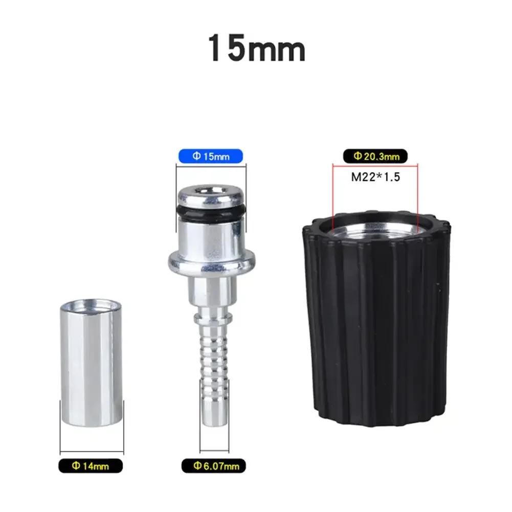 

Фитинги для шланга мойки автомобиля Фитинги для шланга мойки высокого давления Винтовой соединитель D14 D15 мм Кольцевая гайка M22 M14 Соединитель фитинга