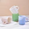 Caneca de Café de Vidro Estilo Coreano para Viagem Copo de Chá com Leite Água Copos de Espresso Canecas Personalizadas de Jade Leitoso Presentes Foscos Utensílios de Mesa