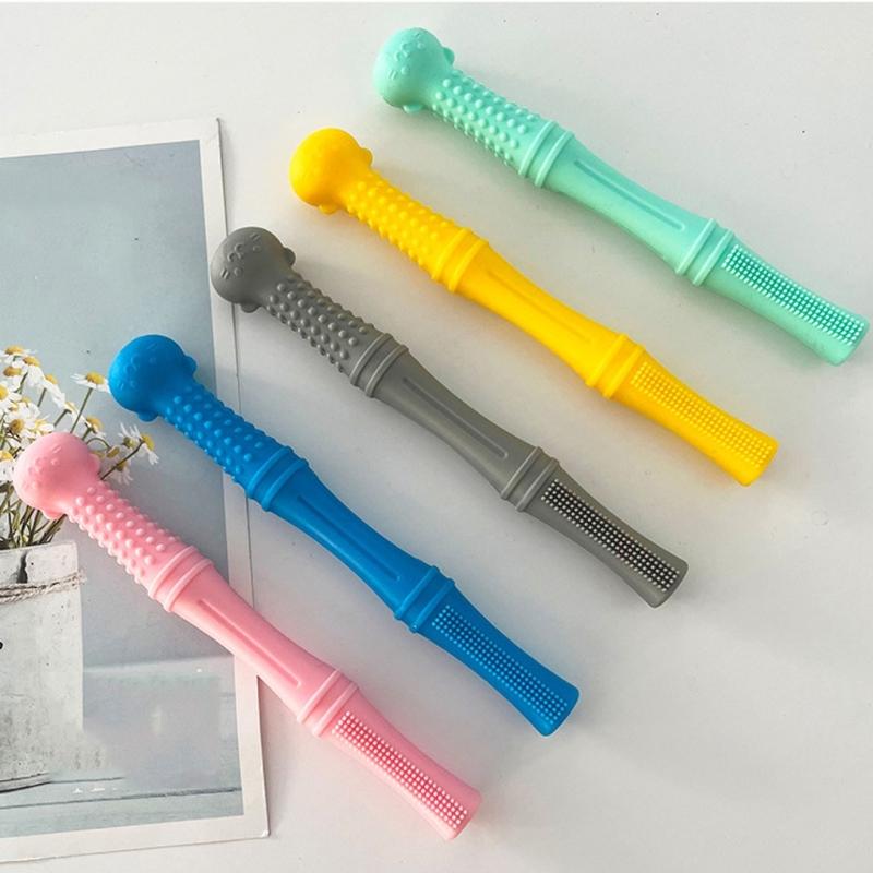 Baby Molars Baby Teether Toys Chew Straws Toy Hollow Teether Tubes Teething Relief Baby Teether Chew Tube 6'' In Length
