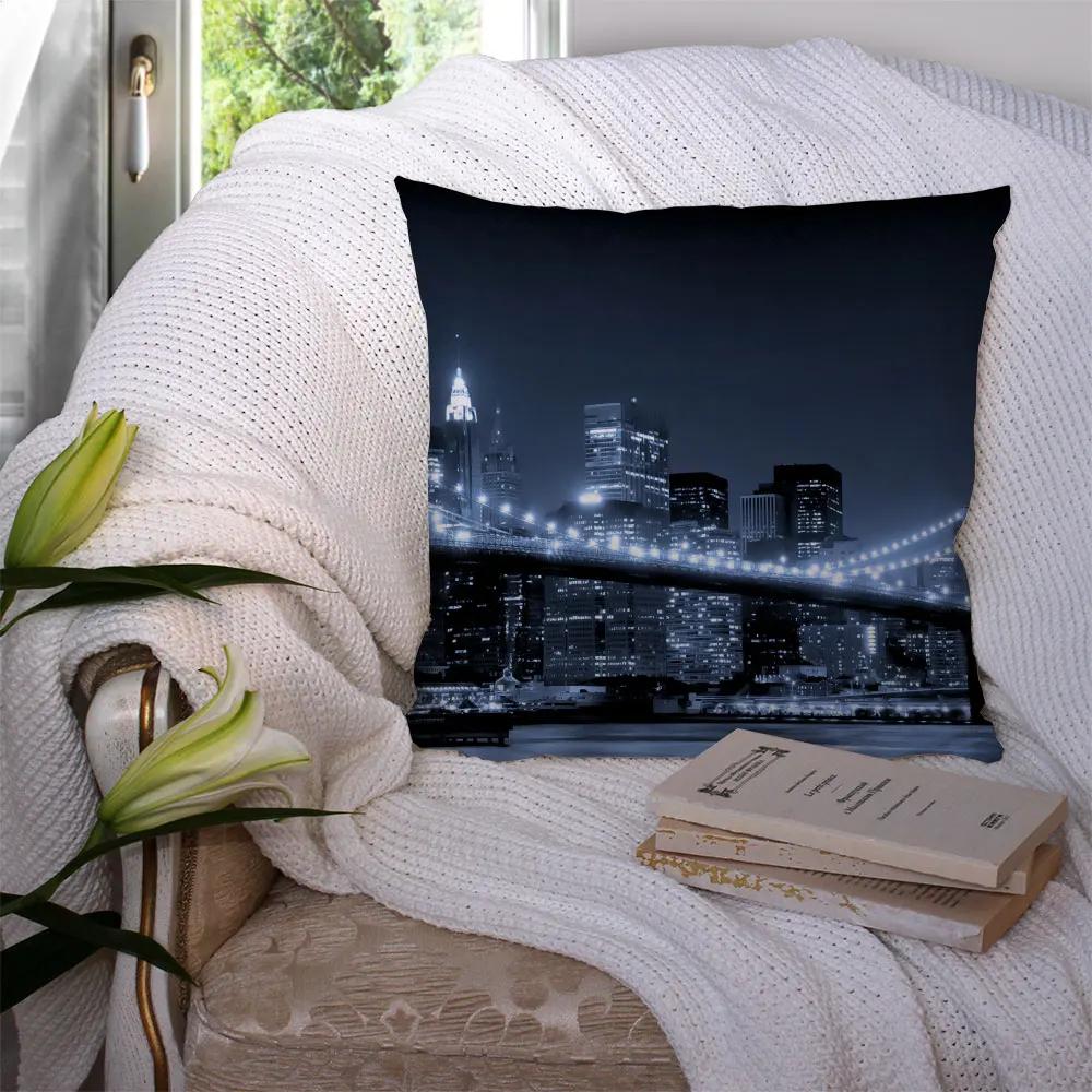 Home Decor New York Night Pillow Covers Cushion Hotel Car Seat Back Sofa