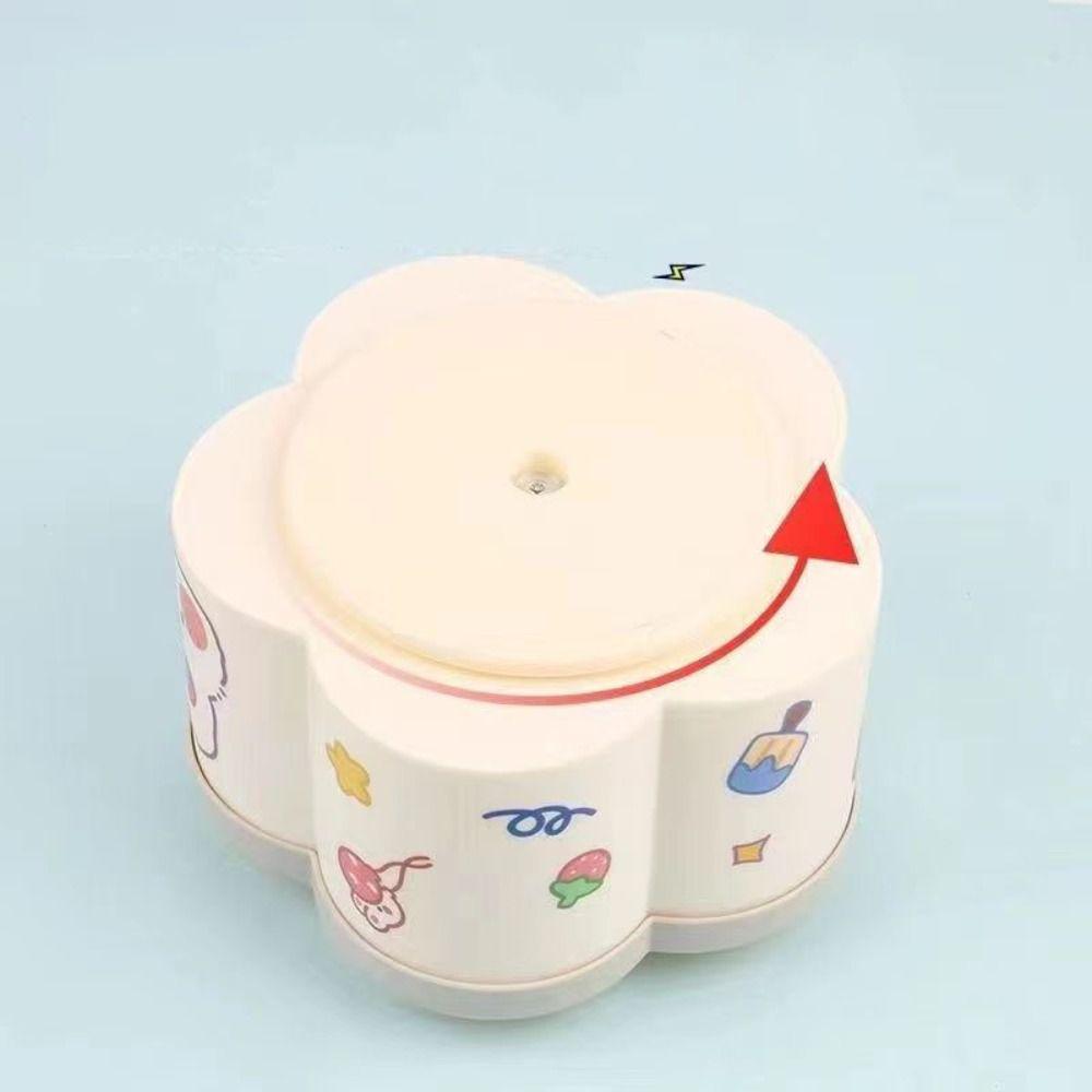 360° Otočný organizér na tužky Bílý úložný box na rtěnky Zábavný držák na štětce na make-up Stolní