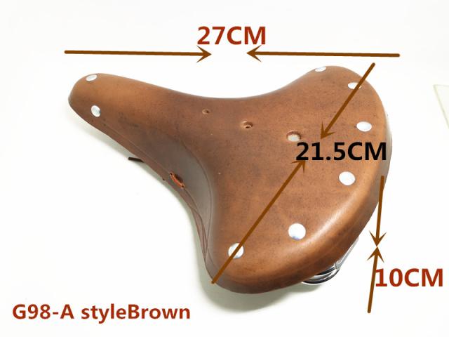 G98 Retro Vintage Bicycle Saddle Pure Cowhide Handmade  Seat Custion  Bike Sport Saddle Bicycle Cycling Saddle Bike Seat