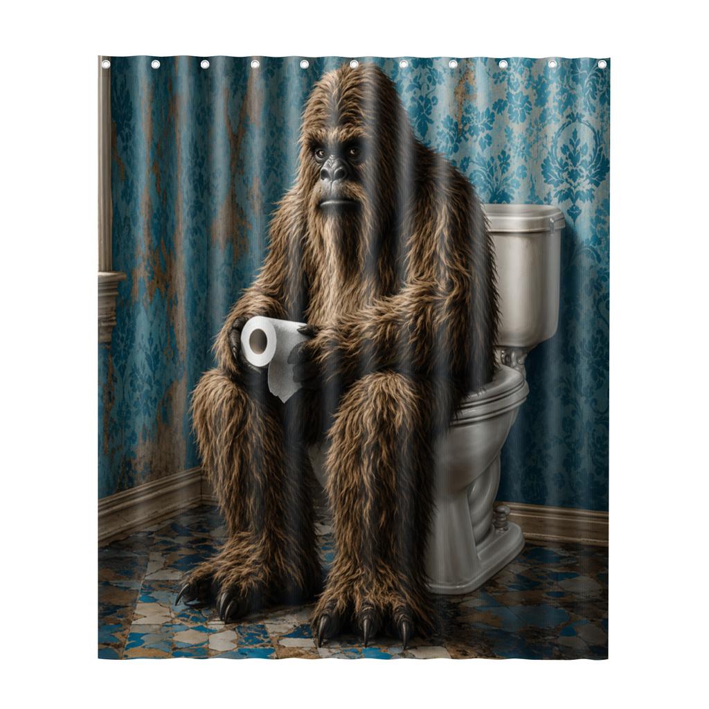 Funny Monkey Animal Shower Curtain with Hooks Waterproof Polyester Fabric Bathroom Modern Minimalist Curtains Decor Bath Room