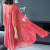 Spring/Summer women Long Chiffon Blouse Plus Size Sunscreen Open Front Sunscreen Shawl Jacket
