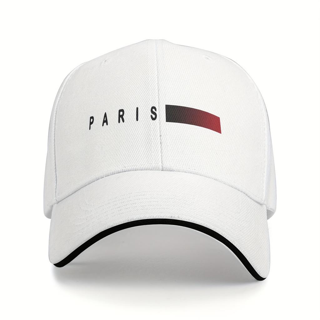 1 Piece Paris Printed Adjustable Baseball Cap  Breathable Lightweight Dad Cap Suitable for Men and Women Perfect for Out