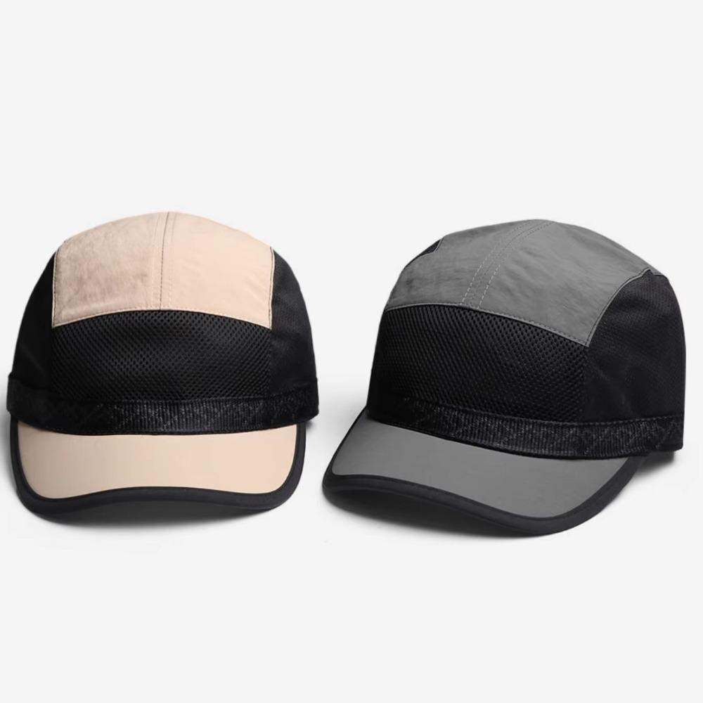 5 Panel Sonnenblende Kappe Kurze Krempe UV Schutz Kappe Casual Mesh Baseball Kappe Unisex