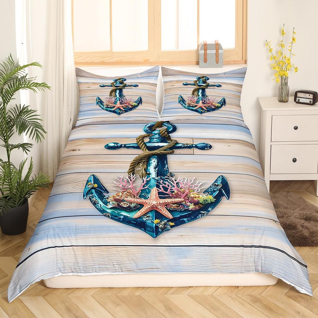 Comforter Anchor Pattern Home Soft Bedding For Adults And Children Suitable Anchor Loversbeautiful Warm And Comfortable