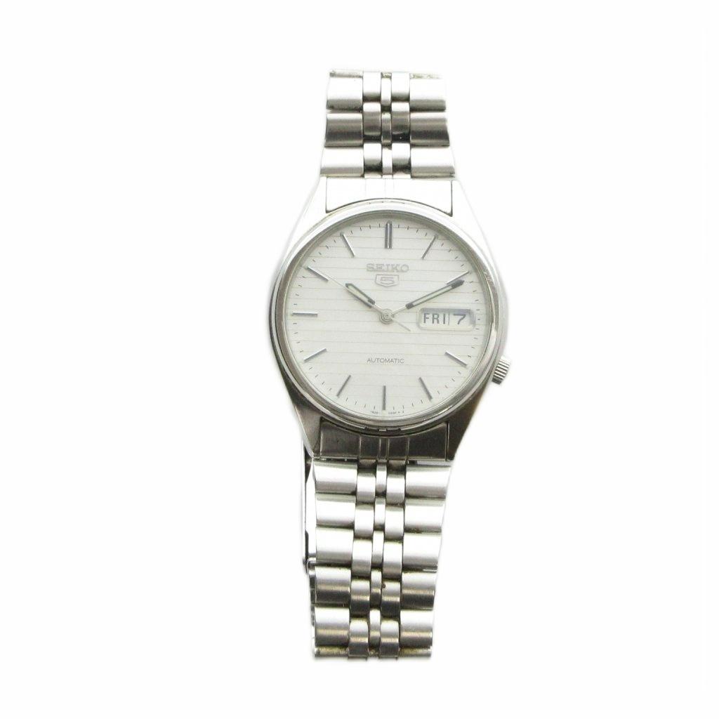 SEIKO Five 5 Watch Automatic Calendar Date White Dial Silver Color 7S26-00D GY11/ MQ Men's