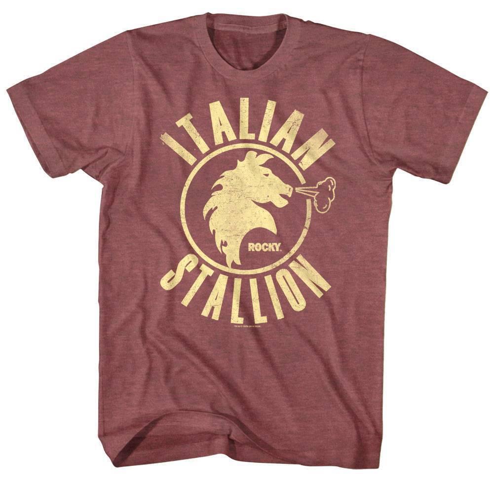 Rocky Italian Stallion Men Maroon T Shirt S