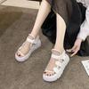Women's Sandals 2024 Summer Fashionable Breathable Flat Sandals Comfort Simple Versatile Ladies Platform Shoes Zapatos De Mujer
