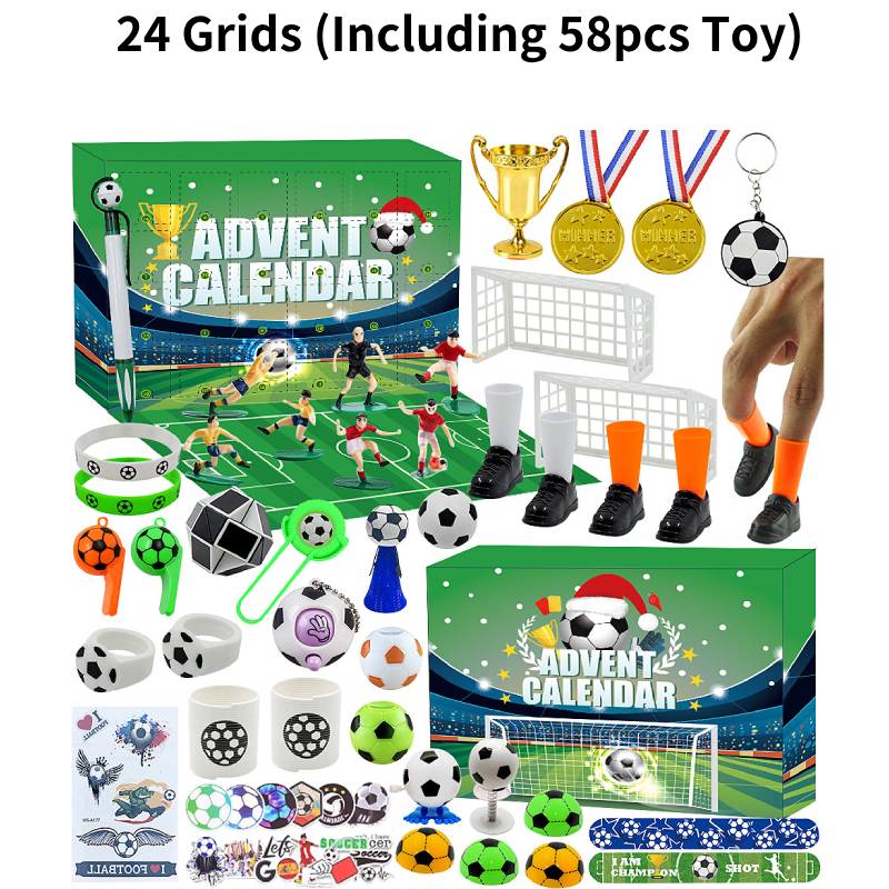 

Футбольный детский адвент-календарь 24 дня подарки отсчет игрушка модель слепая коробка подарок