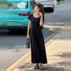 Solid Color Slim-fitting Short-sleeved T-shirt Dress for Children's Summer New Small Temperament Waist and Thin Dress