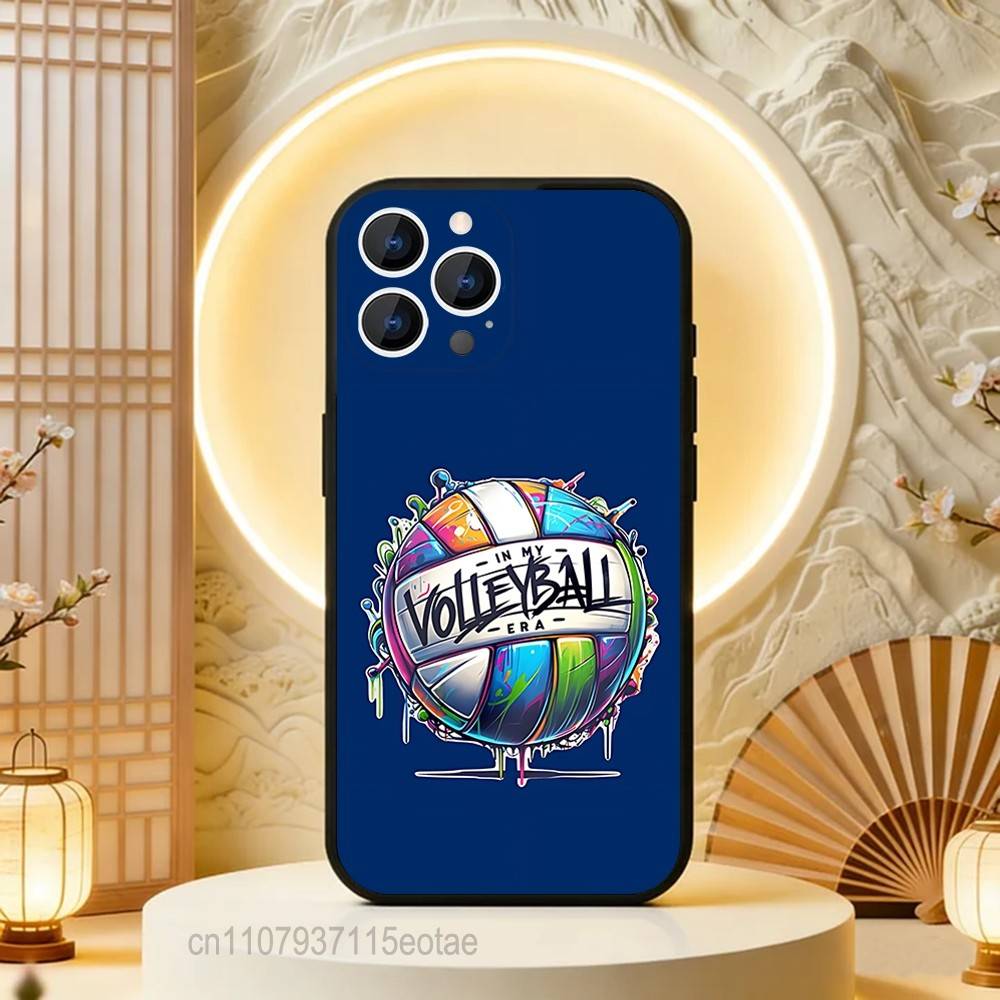 

Volleyball cool Phone Case For iPhone 17,16,15,14,13,12,11,Pro,Max,Plus,E,Air,Mini Protective Black Cover iPhone17promax