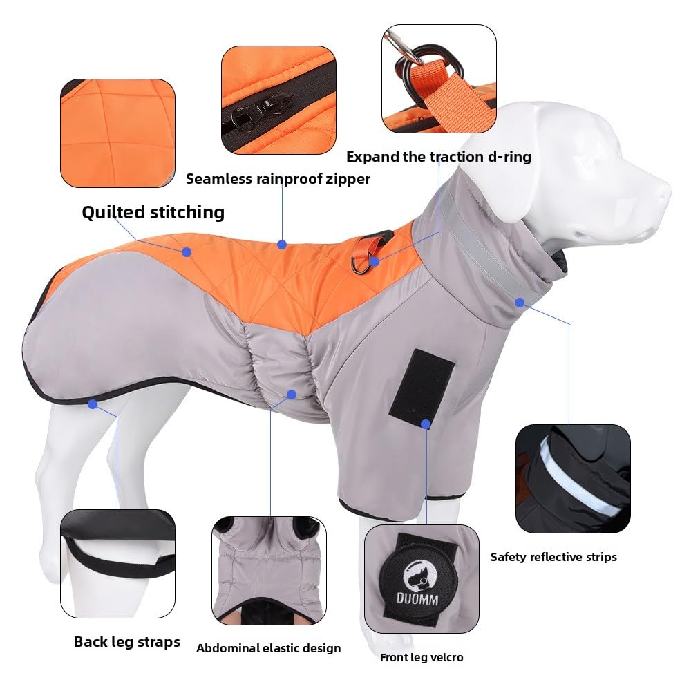 Winter Pet Clothes With Reflective Design, Thick Dog Clothing For Warmth, Dog Cotton Coat