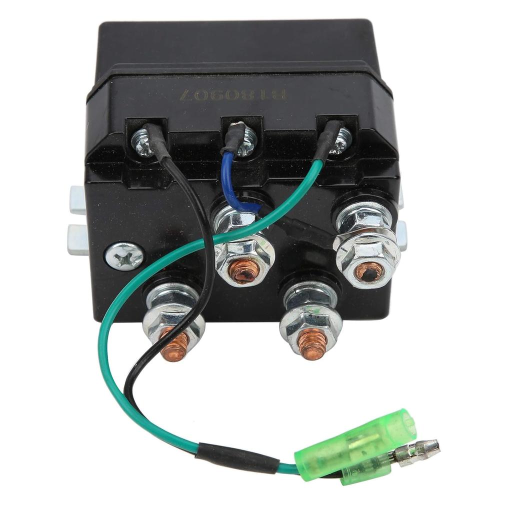 Winch Solenoid Relay, 12V ATV UTV Winch Contactor Solenoid with 6 Protecting caps Universal for ATV UTV 1500-5000lbs Winch