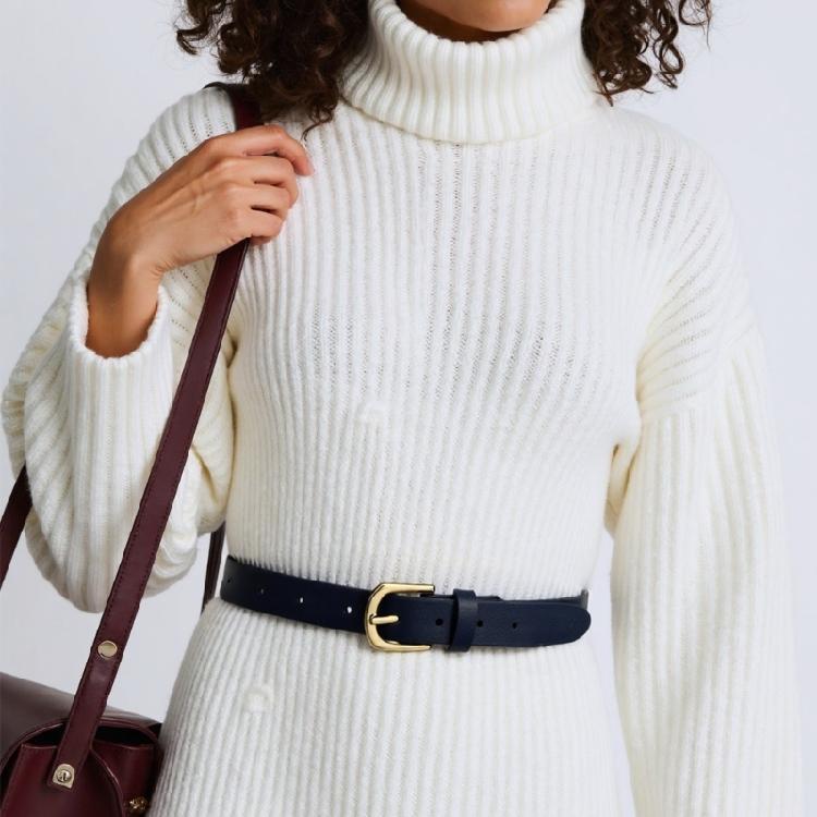 Simple Design PU Leather Skinny Belt Adjustable Waistband for Women Casual and Business Wear Formal Occasion Accessory