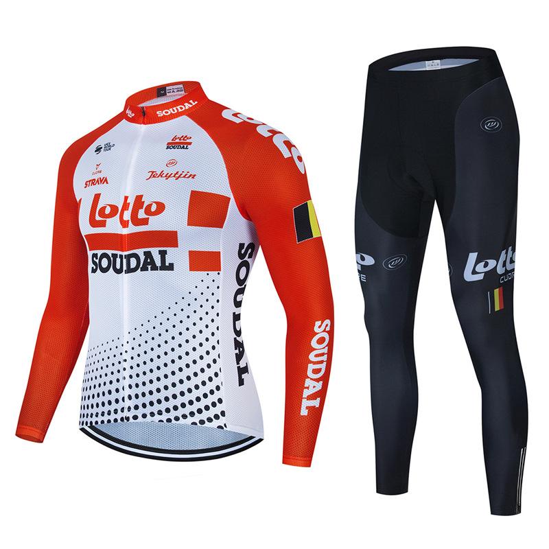 New Sky Lotto Tour de France Team Edition Long Sleeve Trousers Cycling Suit Manufacturer Speed Down Suit Racing Suit Wholesale Customization