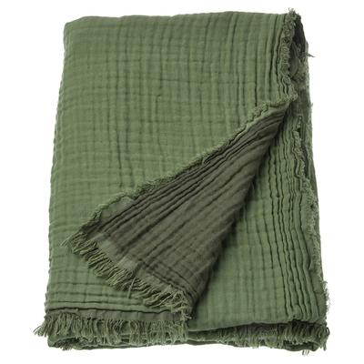 Throw Blanket Grey-green, VALLKRASSING Throw Grey-green,