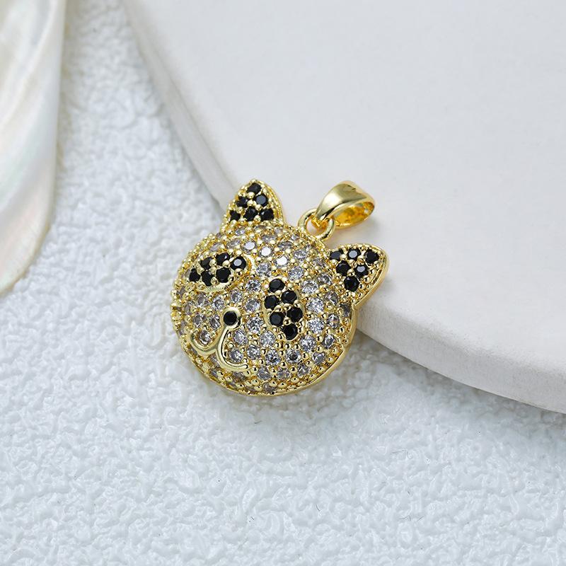 

Модное персонализированное позолоченное ожерелье с бриллиантами в виде медведя, женское мультяшное милое колье в виде красной панды