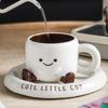 Foot Shape Coffee Mug Creative Ceramic Cup with Saucer Water Cup Milk Mug Christmas Birthday Gifts Cafe Photography Prop
