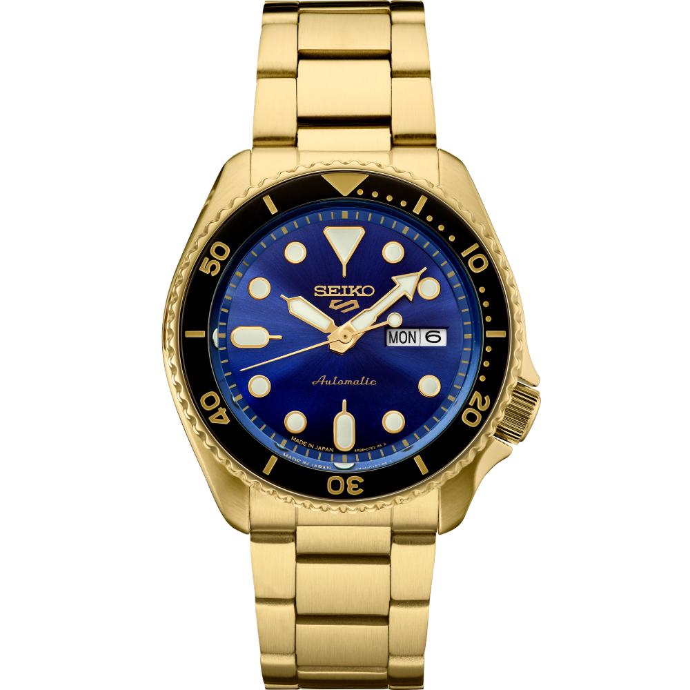 Seiko Orologio automatico da uomo 5 Sports SRPK20 con quadrante blu