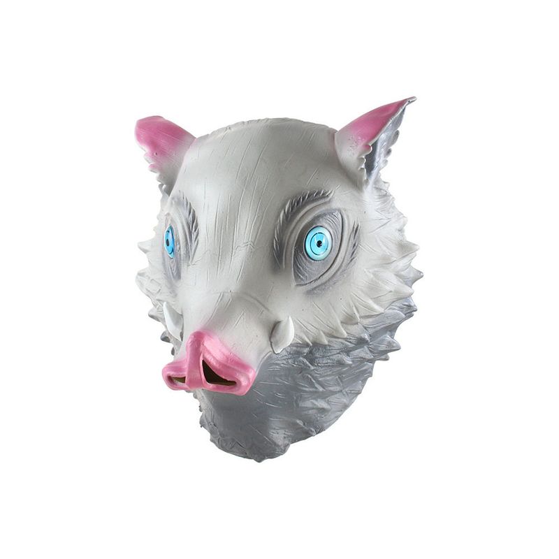 Halloween Demon Slayer Cosplay Costume Inosuke Hashibira Cosplay Outfit Demon Slayer Pig Head Mask Pig Head Hood One size fits all