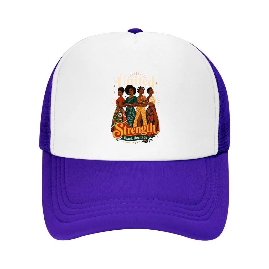United Strength Black Heritage Siste Mesh Baseball Cap Casual Hat Outdoor For Womens Unisex FeUnisex