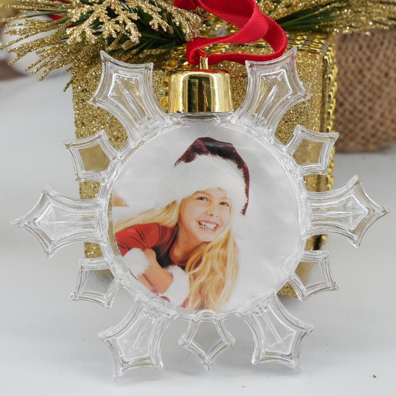 

Christmas Transparent Photo Ball Personalize Christmas Ball Pendant Five-star Ball DIY Christmas Tree Hanging Decorations