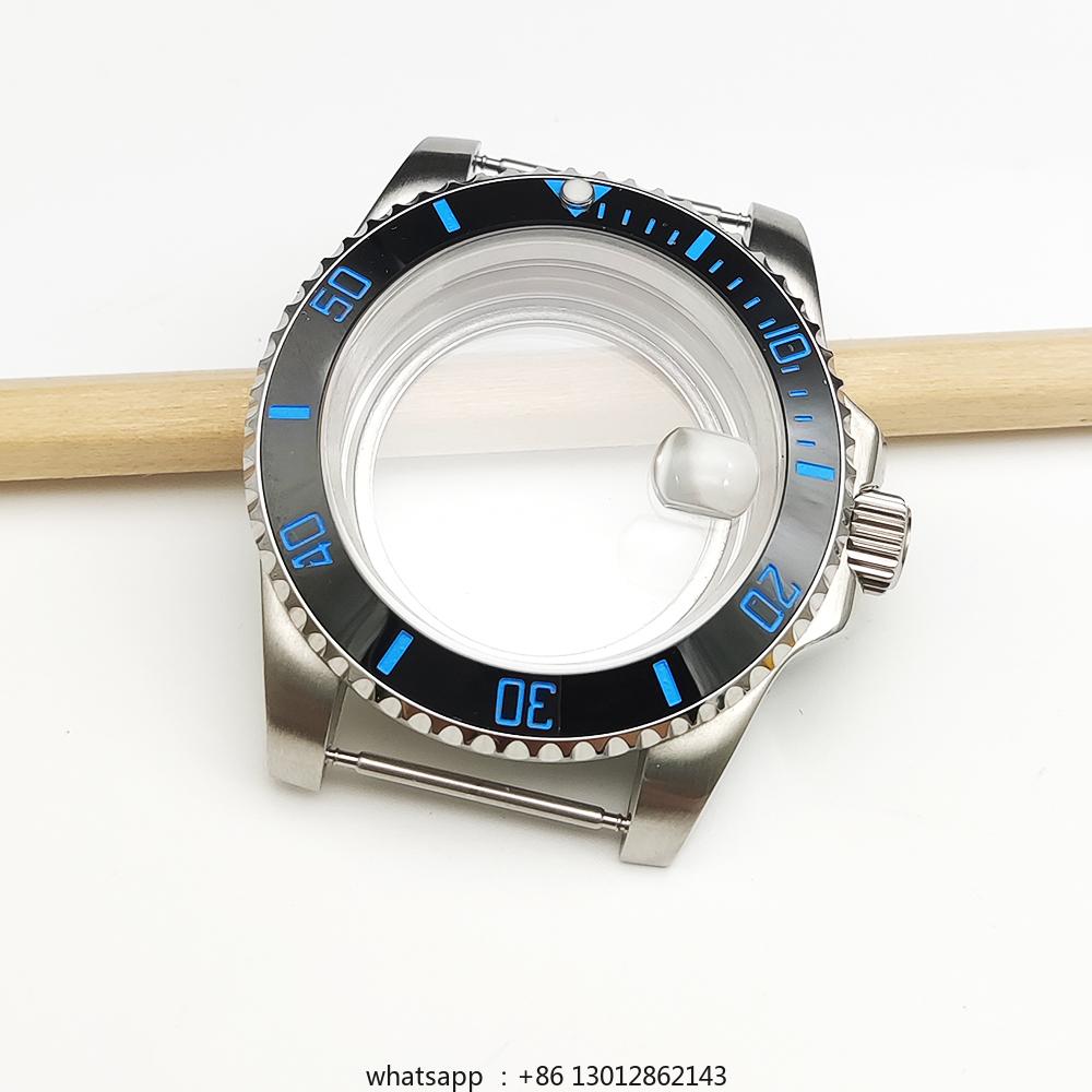 Stainless steel case, suitable for Japanese NH35/36 movement, transparent back cover--40MM