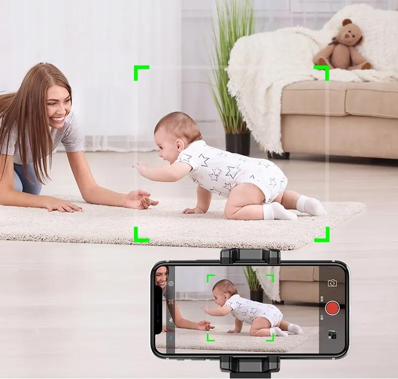 Auto Face Tracking Holder Gimbal Stabilizer Camera AI Tripod Selfie Stick Phone Shooting Face Remote 360 Rotation Phone Holder