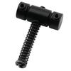 Musiclily Pro 21mm Barrel Steel Telecaster Saddles for Fender Squier Telecaster Electric Guitars, Black (Set of 3)