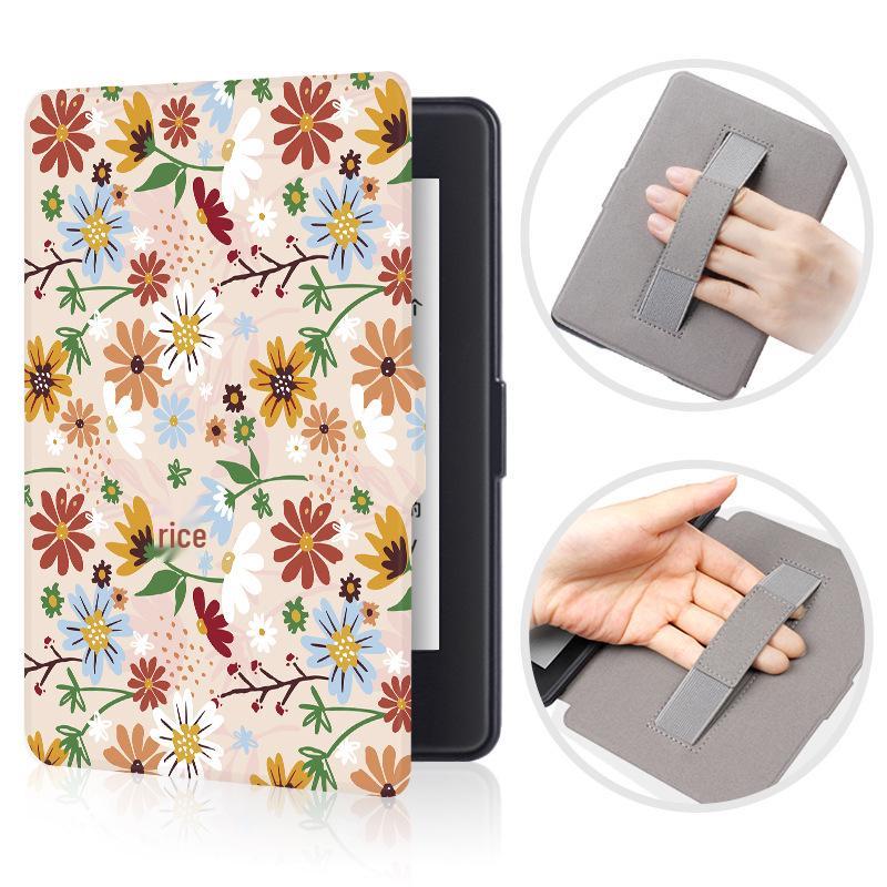 Handheld Protective Case for Kindle Paperwhite 3/2 – Slim Painted Shell with Hand Holder