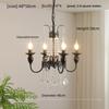 Retro Pendant Light, Black High-end Crystal Living Room Light, Dining Bar Counter, Bedroom, Study Light