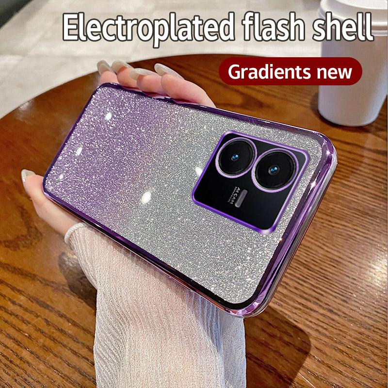 

Для Vivo Y22 Чехол Vivo Y22S Vivo Y22T Чехол для телефона Блестящий блестящий силиконовый объектив камеры Мягкая задняя крышка For Vivo Y22