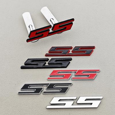 3D Metall Rot Schwarz Logo SS Aufkleber Frontgrill Emblem Auto Heckklappen Emblem Für Camaro SS qr6 RS LT ZL1 Aufkleber Zubehör