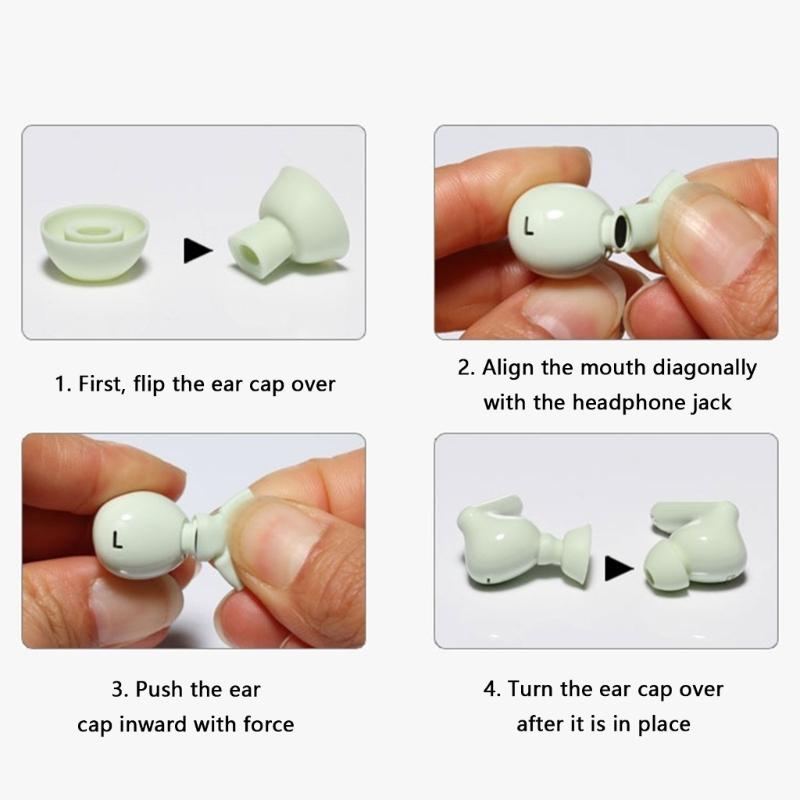 4Pair Silicone Ear Tip for Buds 2 In-ear Headphone Eartips IE800S Tip AntiSlip Noise Reduce