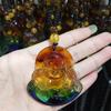 Imitation Glass Pendant Chinese Style Versatile Necklace Crystal Sweater Chain