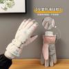 Gloves cute bear ski riding warm velvet thickened waterproof adult cold outdoor