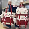 Children's Schoolbags Elementary School Students  Girls Junior High School Students  Large Capacity  High Appearance  Two Piece Backpack