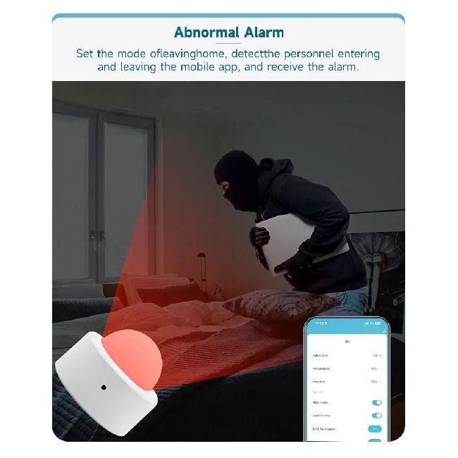 Tuya Zigbee PIR Motion Sensor Human Body Infrared Detector Home Security Alarm Movement Detection Sensor Works With Smart Life