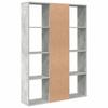 Room Divider Bookshelf Concrete Grey 100 x 24 x 140 cm Wood Based Material