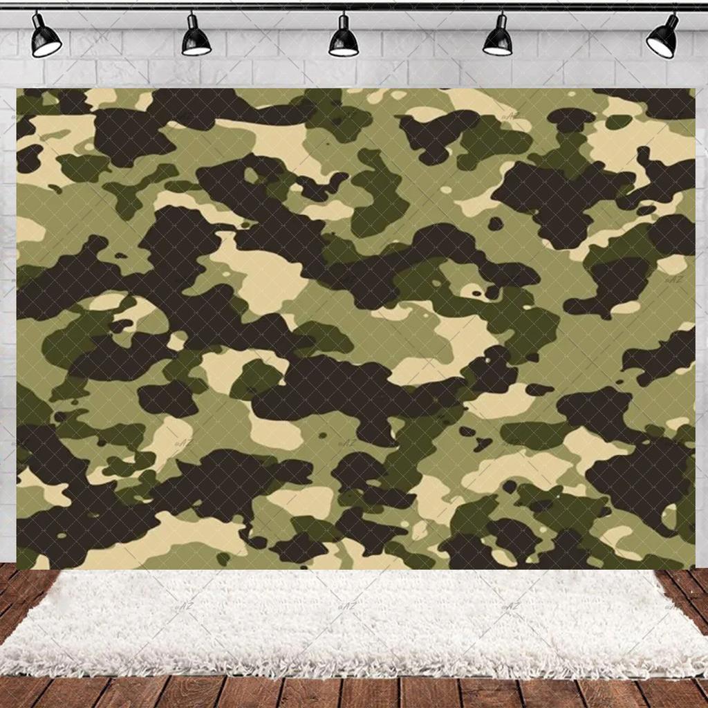 Militär Armee Thema Jungen Geburtstagsparty Dekorationen Camouflage Soldat Flugzeug Panzer Hintergrund Cartoon Luftballon Banner Kinderspielzeug Geschenk