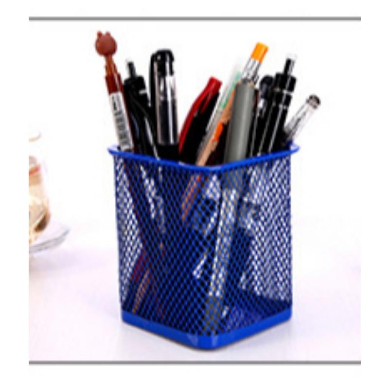 

Железный художественный цветной круглый сетчатый металлический квадратный полый держатель для ручек для студентов канцелярские принадлежности для рабочего стола офисные принадлежности аксессуары для хранения square сапфир синий